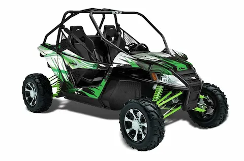 Arctic Cat Wildcat with the Carbon X Green graphic kit
